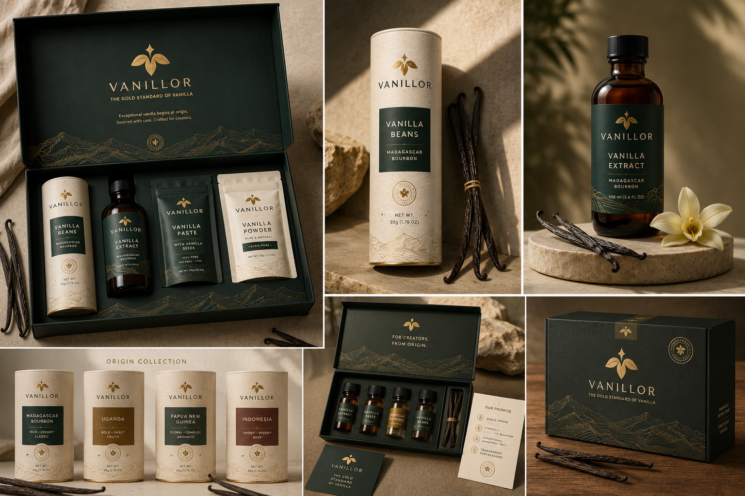 Vanillor gold standard collection packaging